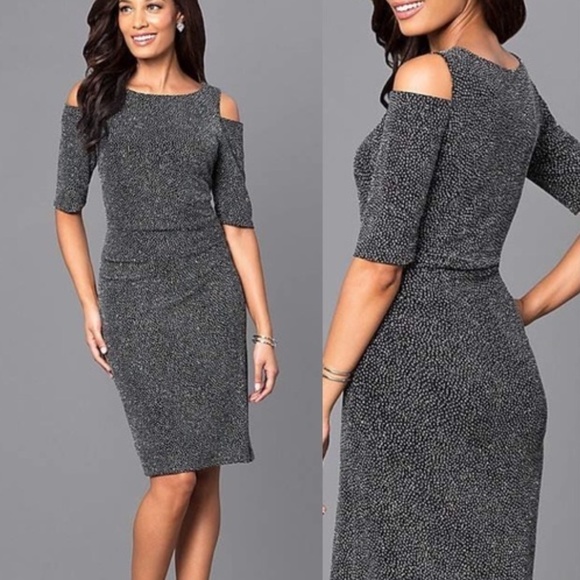 r&m richards silver dress